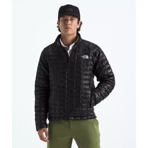 The North Face Mens Thermoball Puffer Jacket Medium TNF Black Insulated EUC